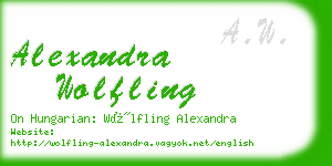 alexandra wolfling business card